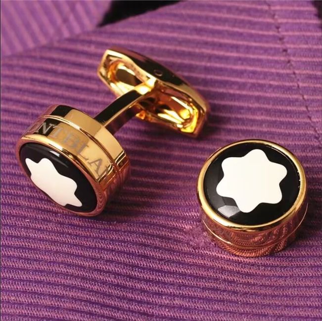 Top 2026 Elegant Men charm Gold Cufflinks Designer French Cuff Links with Classic Letter Patterns-Perfect Christmas Gift for Him