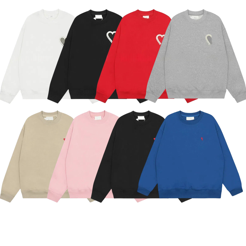 Mens Hoodies Designer Heart Print Embroidered Classic Style Fashionable Brand Casual Loose Fit Men Women Sweatshirt 35$
