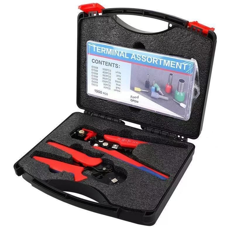 Crimping Quadrilateral 10 Stripping Pliers Terminal Combination Set HSC8 6-40.08-10 Square Electrician-image-1070835455