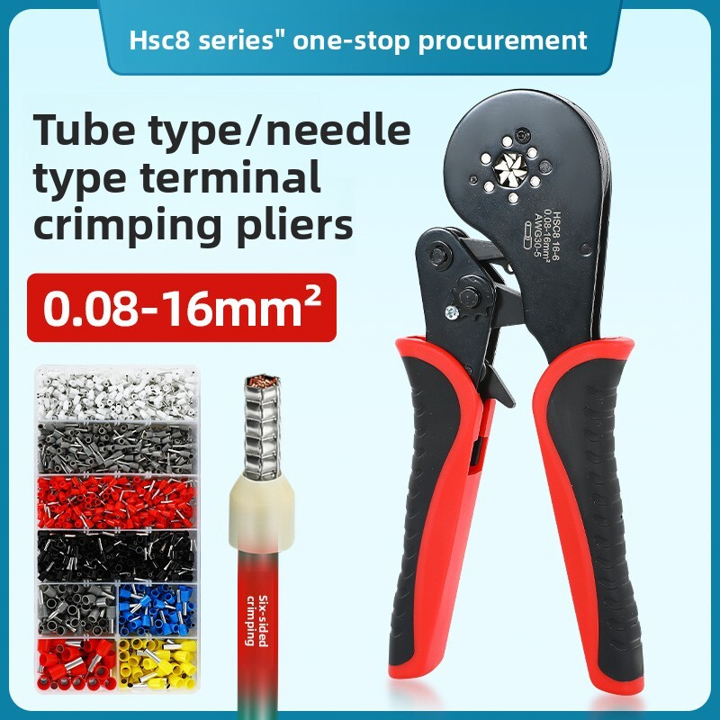 Tube 16-4/16-6 Needle European Terminal Cold Crimping Pliers-image-1070835391
