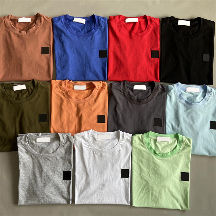 Stone Shirt Designer Hommes Stone Badge Island T-shirts T-shirts en coton Nylon Casual manches courtes Lâche Outdoor Street Man Jogging T-shirt F