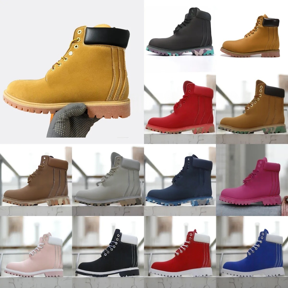 50 Off Size 36-47 Designer Men Women Boots Wheat Black White Brwon Grey Pink Red Army Green Blue Ankle Mens Trendy Booties Winter Shoes Top