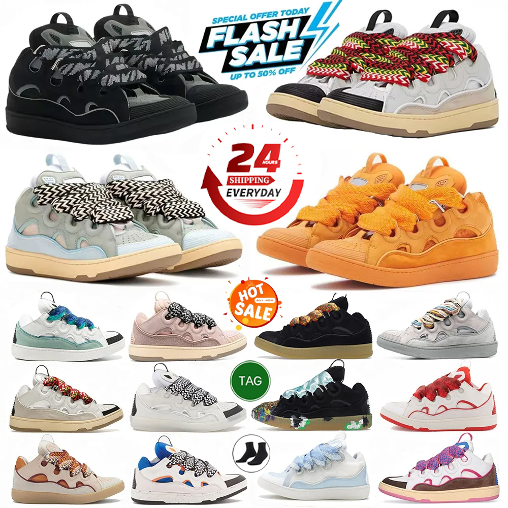 Designer Shoes Luxury Leather Curb Sneakers Mens Womens casual shoes mesh woven lace-up men platform shoe black green white pink Sports Trainers-image-945747502