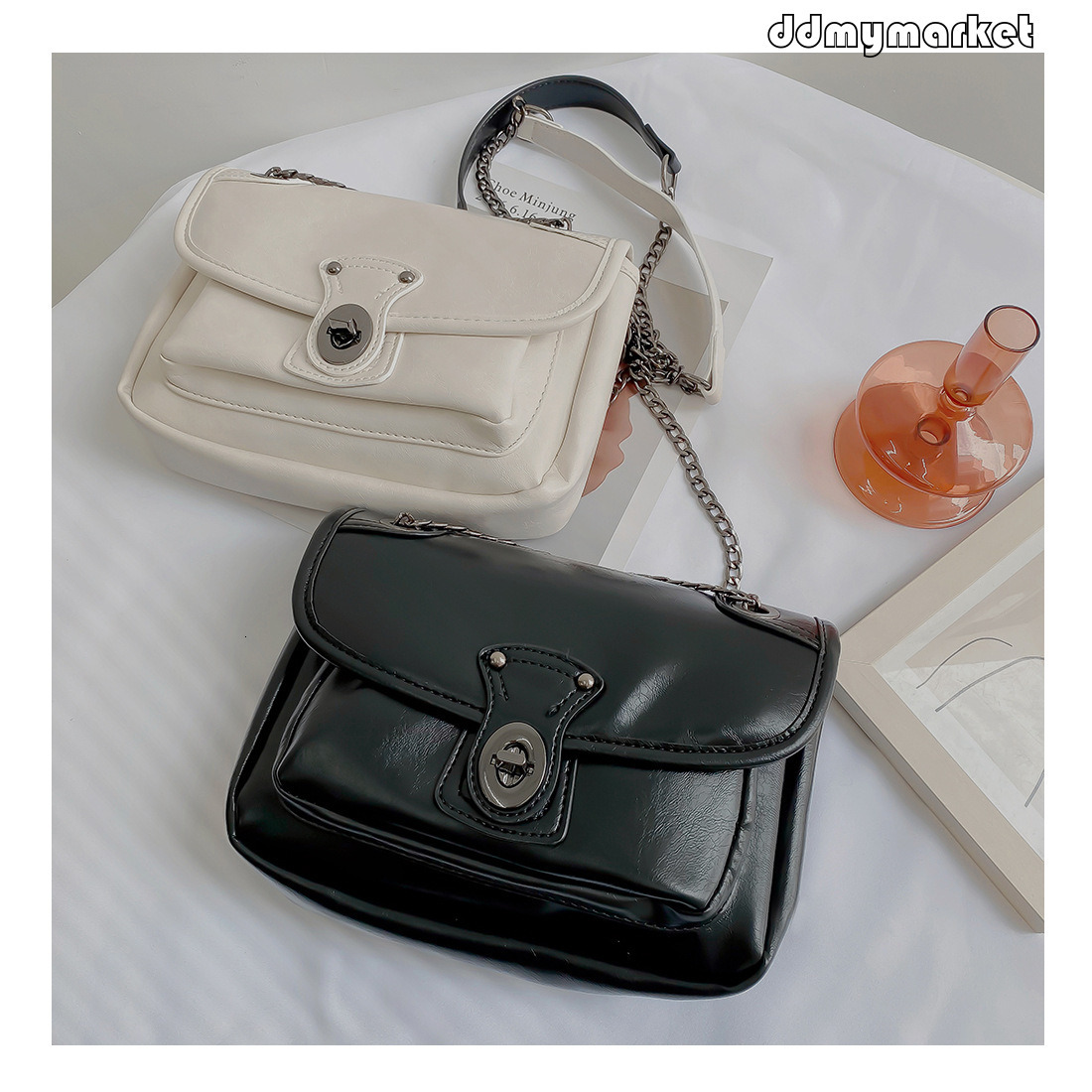 Ddmymarket Trendy Chain Large Capacity Messenger Single Shoulder Crossbody 2025 Women's Soft Leather New Style Hobo Bag
