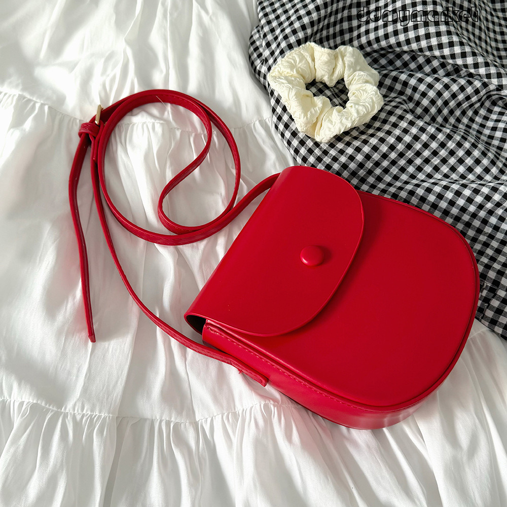 Ddmymarket Candy Korean Style Ins Single Shoulder Versatile Crossbody Good Luck Red Phone Bag Women's Live Streaming