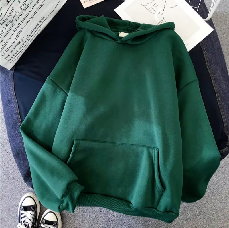 A046 Men Long-sleeved Autumn and Winter Heavy Loose Solid Color Lapel Youth Casual