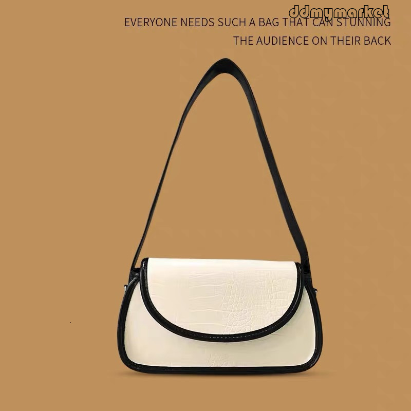 Ddmymarket 2025 Spring Summer New Color-Block Underarm Square Texture Live Single Shoulder Crossbody Small Bag