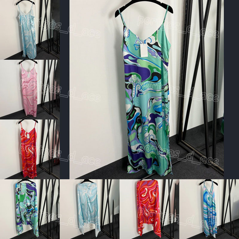 Bloc de couleur de luxe Robe licou robe pour femmes Designer Sexy Back Open Asymetrical Jirt Summer Beach Yacht Vacation Birthday Party Resort We