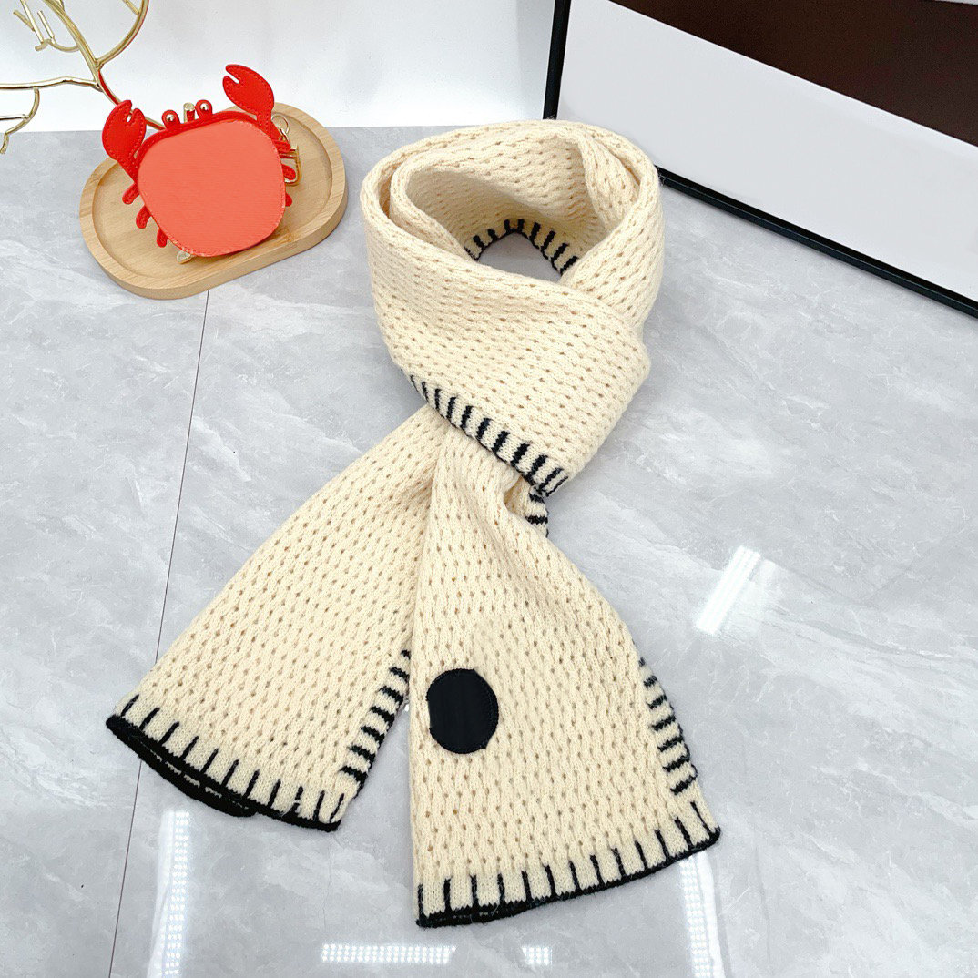 Designer woolen scarf for women men Korean all-match warm solid color net celebrity lazy knitted cross scarf new autumn and winter-image-852679218