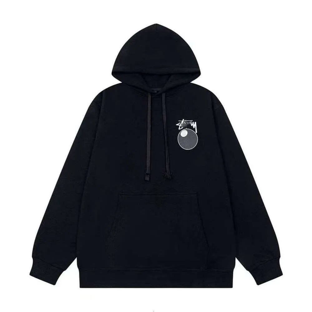 Stussysshirtsly Hoodie Designer Pullover Relax Oversized Classic Trend Letter 8 Ball Print Dice Pattern Streetwear Graphic Hoody High Quality Studed