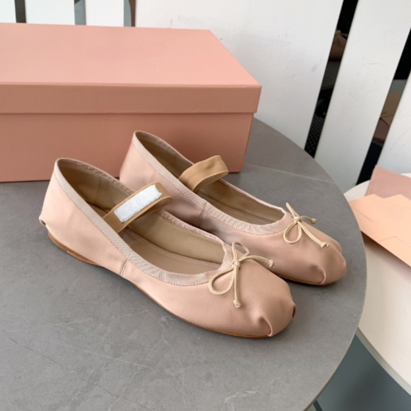 Designer Chaussures Mary Jane ballerines plates élégantes chaussures de soirée chaussures de danse sandales plates femme luxe cuir avec boîte