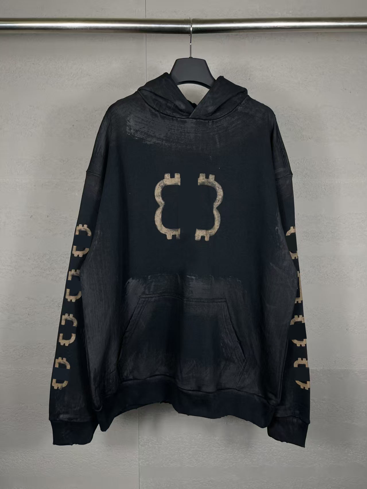 Men's Plus Size Hoodies & Sweatshirts in autumn/winter acquard knitting machine Custom jnlarged detail crew neck cotton