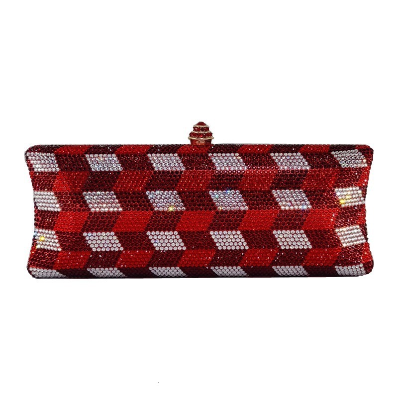 New Women s Diamond Evening Dress Bag Black and White Checkered Color Block Water Diamond fashion bag Handbag Designer Bag Shoulder Bag