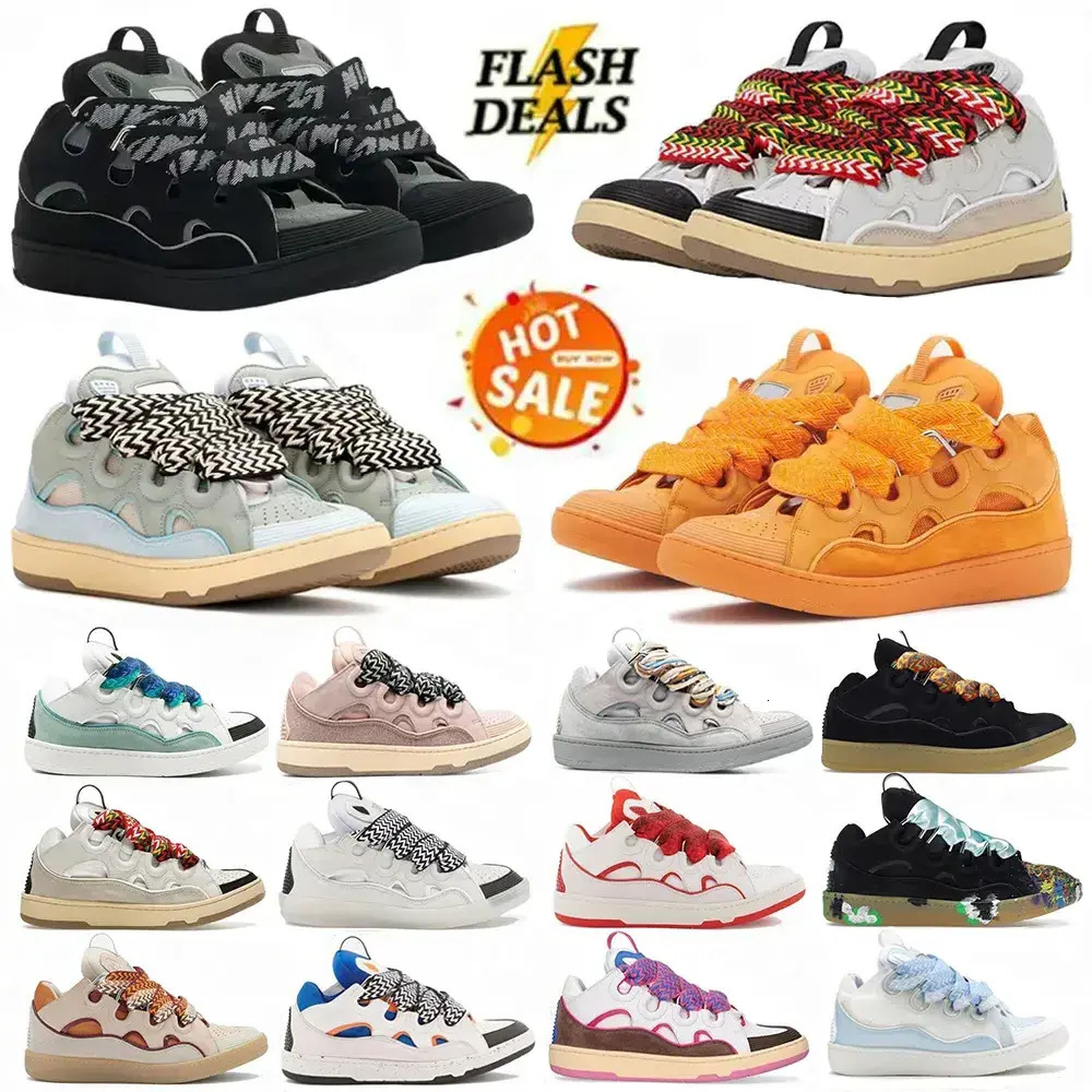 26Ss Designer Leather Curb Mens Womens Trainer Casual Shoes Running Extraordinary Sneaker Black Green White Pink Sports Tr