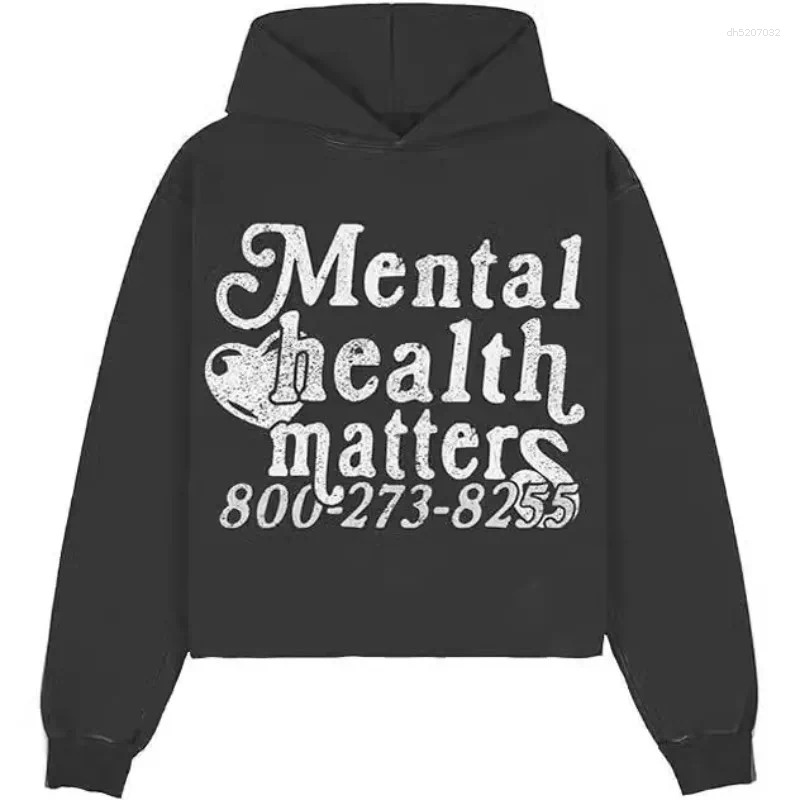 Mens Hoodies American Fashion Retro Hip-hop Punk Street Letter Hoodie Womens Autumn Loose Casual Long Sleeved Top Female Clothing