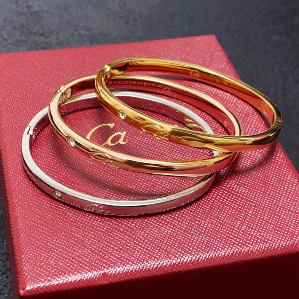 Bangle Bracelet designer bracelet carve letters gold sliver bracelet designer for women luxury Jewelry Couple style For Women Wedding good 0814