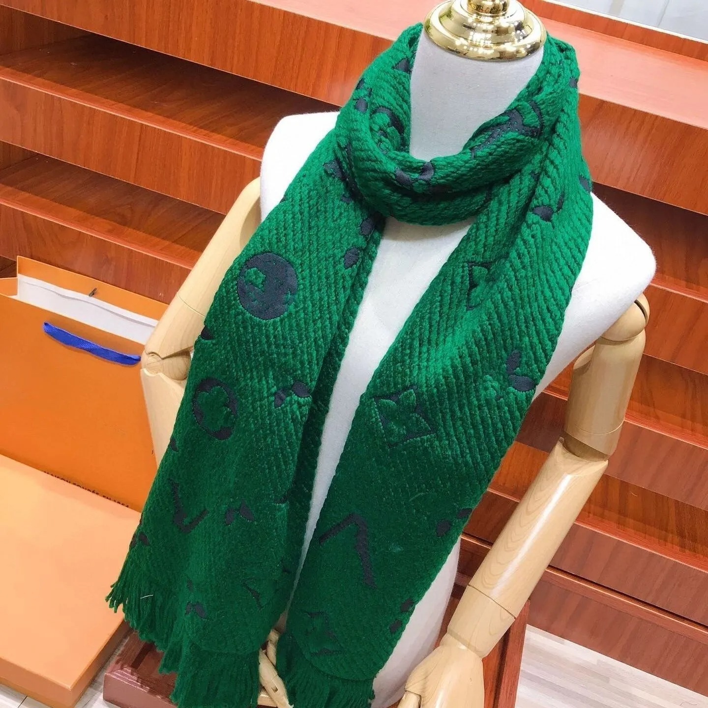 Set Scarf For Men Women Winter Wool warm Cashmere Shawl Ring Plaid Check Sciarpe Echarpe pattern S2609179EV3