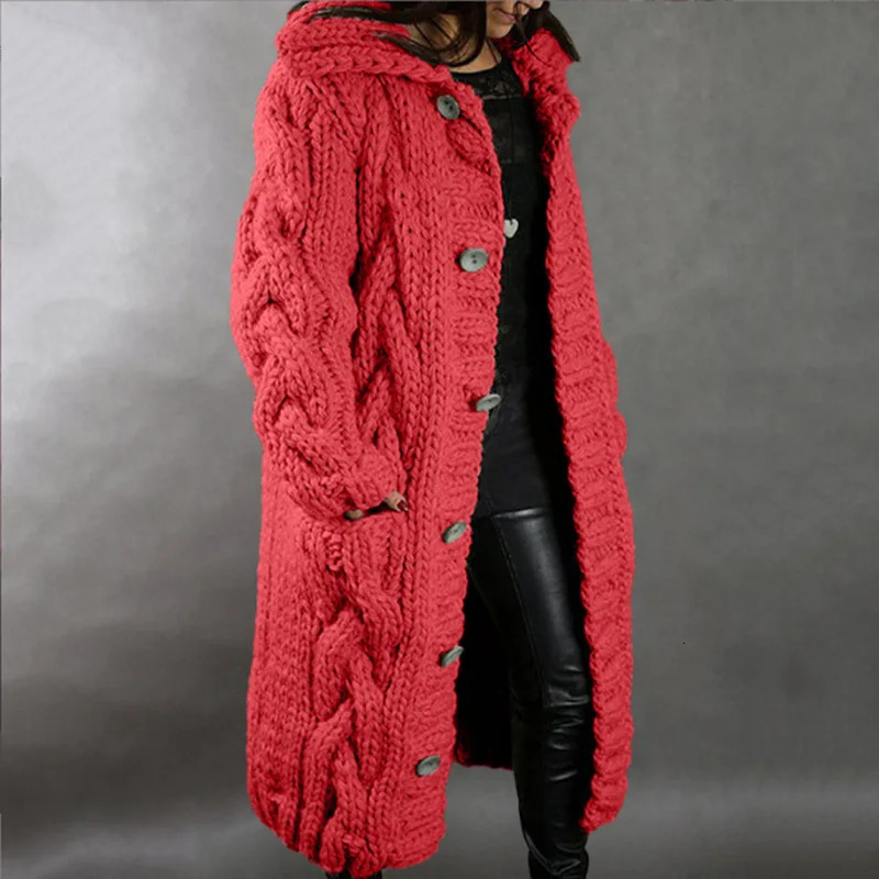Womens Sweater Cardigan Large Size Sweater Coat Casual Loose European American Fashion Turn Down Collar Knitted Long Coats 250809BJ