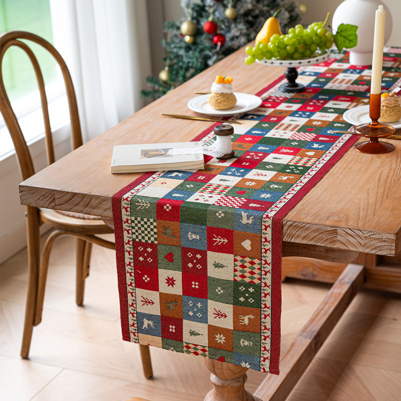 Polyester cotton table runner bed end flag decorative cover table cloth-image-1071111426