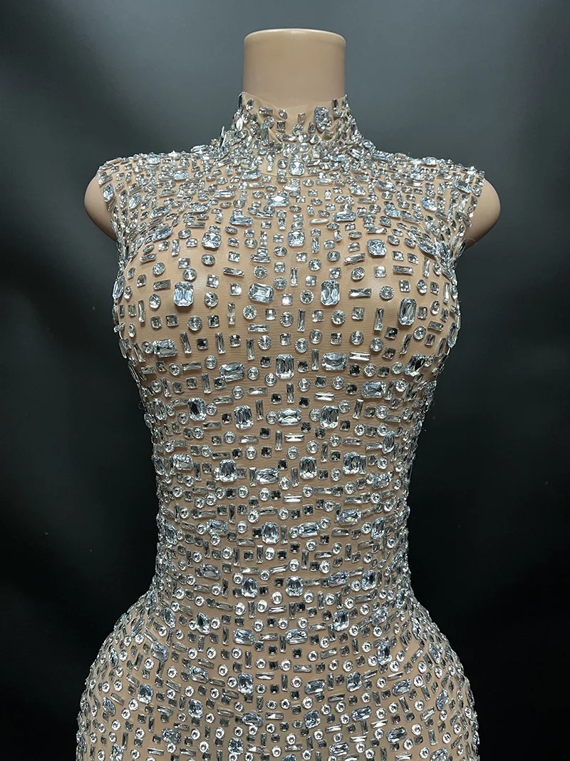 Femmes de célébration robe mariée diamant longue robe de bal mère