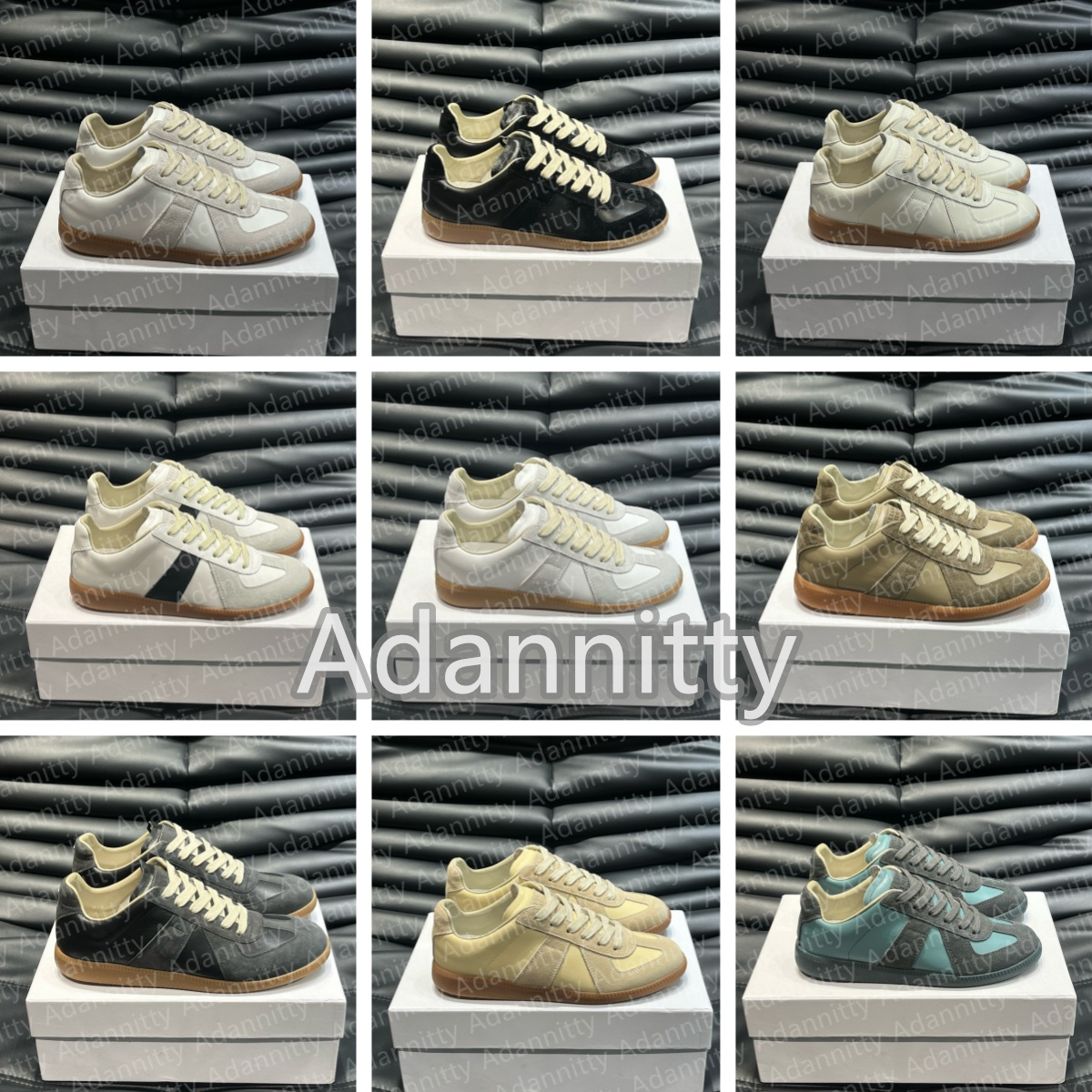 Men Designer Shoes Women Sneakers Replica GATs German Army Trainer Black Gum Cloud Paint White Grey Beige Nude Brown Couple Casual Sports Shoes