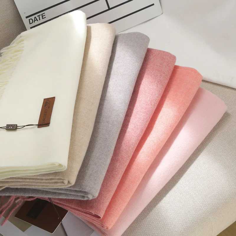 Winter Scarf for Women Long Warm Cashmere Scarves Hijab Solid Lady Shawl Wrap Female Pashmina Bufanda Head Scarfs 250815