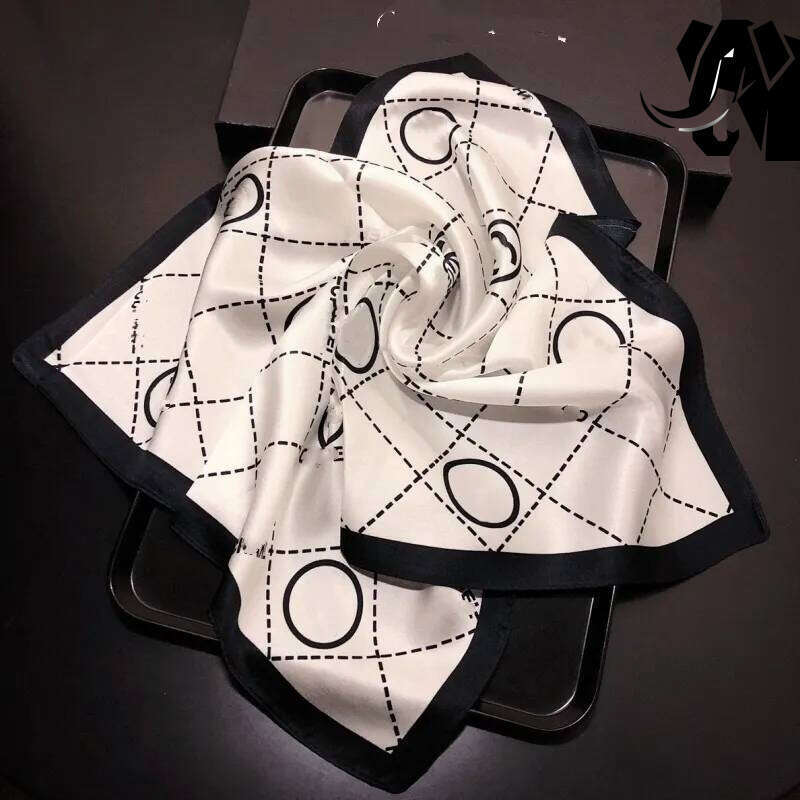 cc scarf Women Designer Scarf fashion brand wrap Head scarfs square silk twill Pashmina Scarves shawl pleated birthday gift Easy to match Soft To-image-941070145