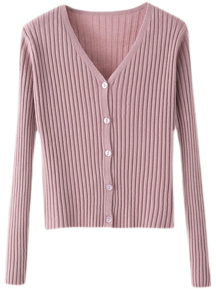 AOSSVIAO One Button Long Sleeve Crop Top Women Short Sleeve Open Front Ribbed Knit Cardigan Sweater Summer Fairycore Outfit 250809BJ