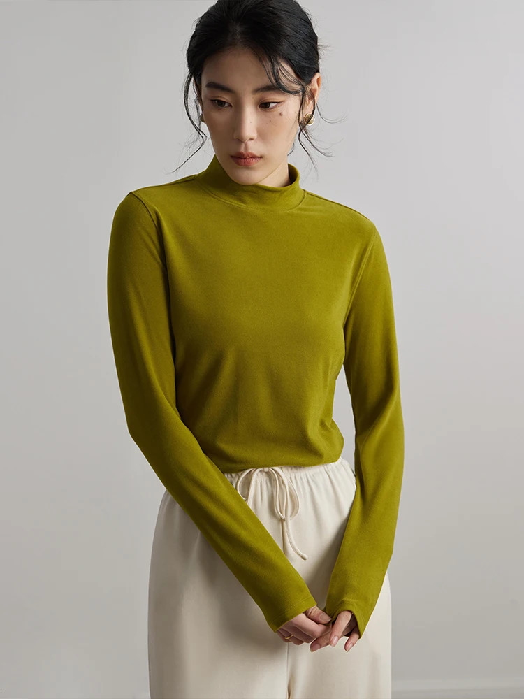 DUSHU Women Turtleneck Pullover Sweaters Autumn Women Bottoming Shirts Slim Long Sleeve Tops Female Winter Sweater 23DS83168 250809BJ