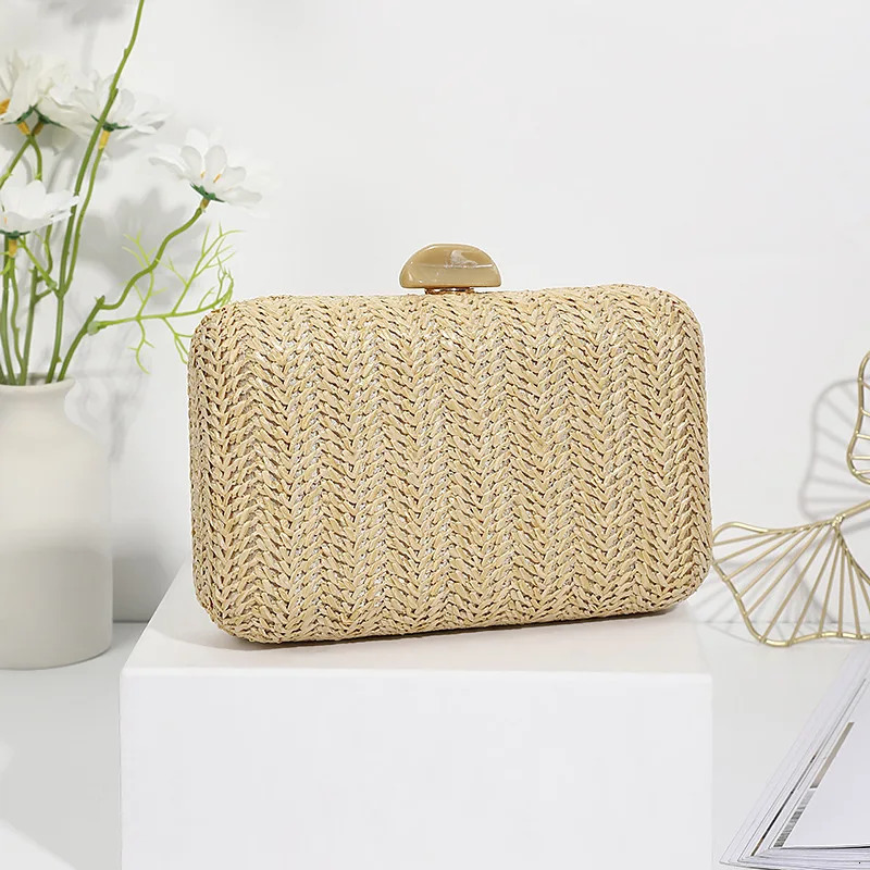 Sacs d'emploi en soirée de paille à paille pour femmes Sac à bandoulière de la fête d'été sac à main Hadbags Mariage Embrayages Bridal Sac 250812