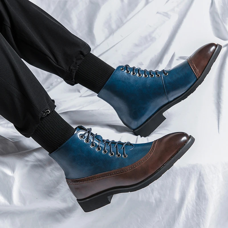 Classic Brogue Social Shoes Men High Quality Oxford Mens Leather Party Chelsea Dress Shoes Men Yuppie Formal Boots Man 250811