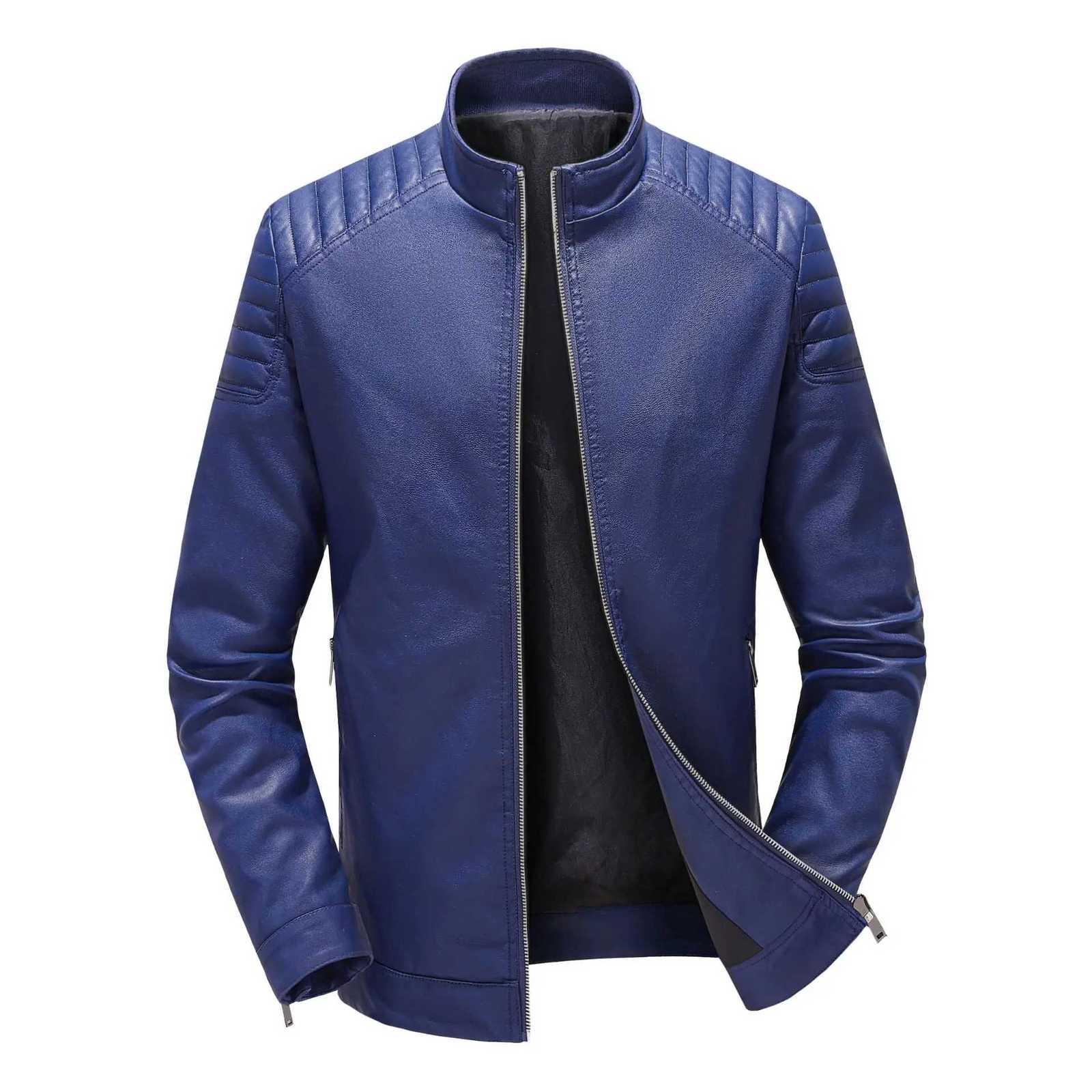 uth Thin Summer Suitable American Style Retro Coat PU Leather Jacket Spring Autumn New Arrival Mens Casual Stand Collar Biker W250815