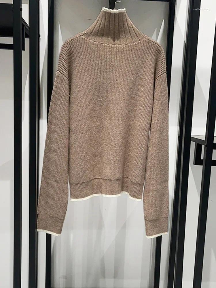 Chandails pour femmes Collection d'offre spéciale Femme Couleur de contraste en tricot