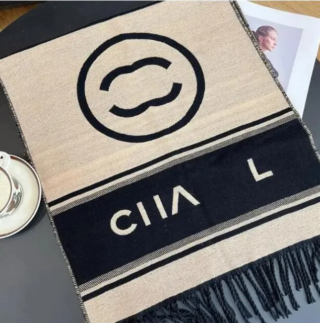 Designer Luxury Women Silk Wool Autumn Winter Scarf Cashmere Tassel Scarves