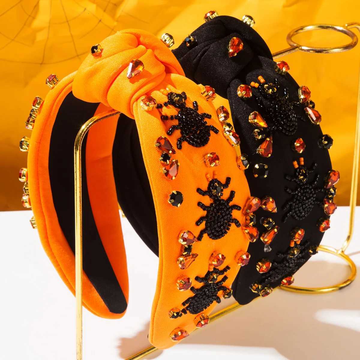 Nouvel élément de vent foncé araignée en perle nouée largeur le bandeau diamant à la mode accessoires de cheveux de vacances à la mode z250815
