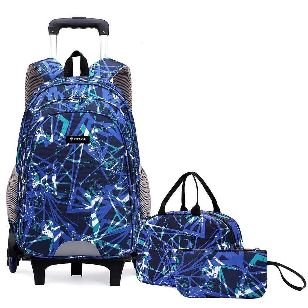 Nouveaux sacs d'école pour garçons roulant sac à dos pour hommes à bagages valise avec roues mochilas masculina chariot back pack x250815