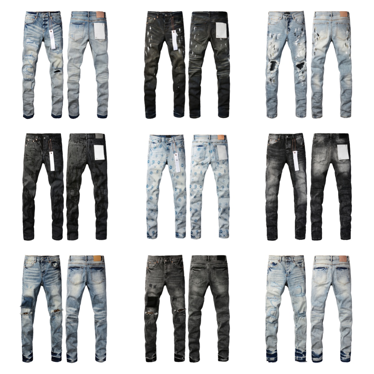 mens designer jeans 2025 pencil skinny pants hole pants cotton print hip hop streetwear pants casual streetwear casual designers Jeans for mens Jean