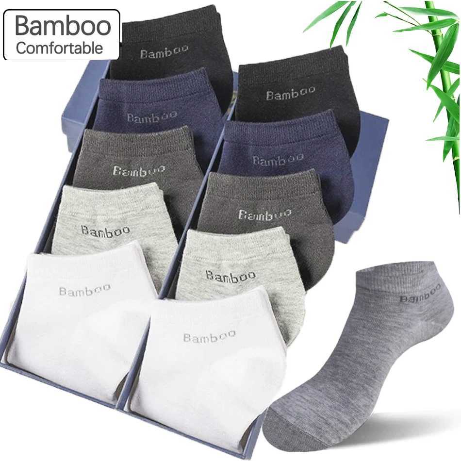 5/10 Pairs High Quality Bamboo Fiber Socks Business Breathable Ankle Socks Casual Comfortable Men And Women Short Socks Size 38-44 W250815
