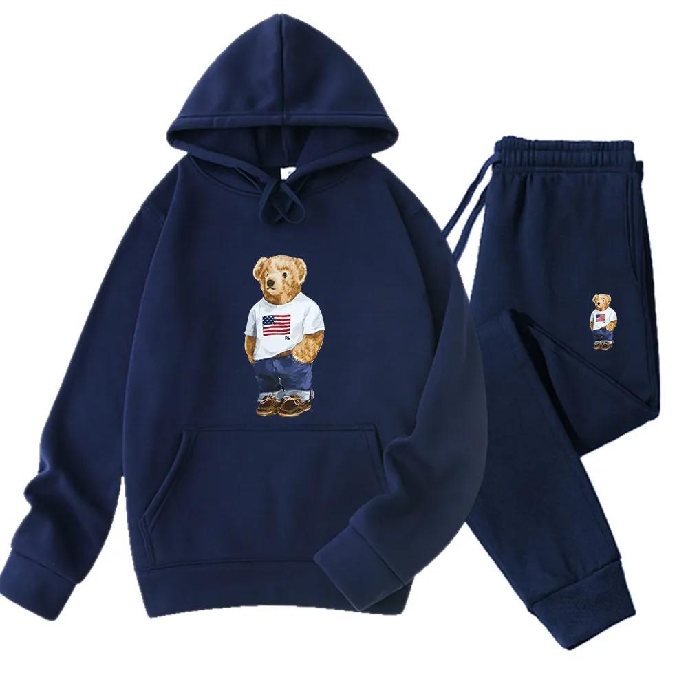 Sweatsuit Designer Hoodie Tracksuit Men Luxury Fashion Autumn Winter Mens Bear Hoodies And Pants Sets Sweatpants WOMEN Hip Hop Set
