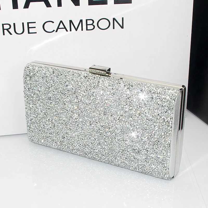 Women Evening Clutch Bag Female Crystal Day Clutch Wedding Purse Party Banquet Gold Silver Clutches Bag Sequin Shoulder 2023 Z250815