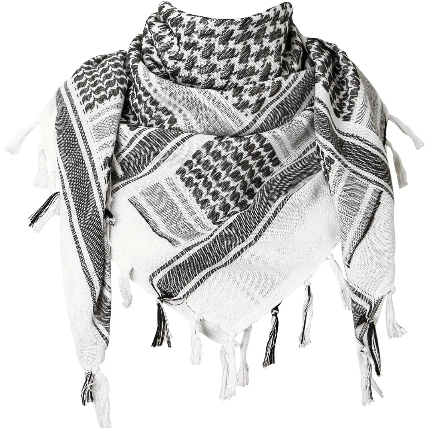 Écharpe du désert tactique Coton Keffiyeh Neck Head Scarf Enveloppe pour hommes Femmes 250813
