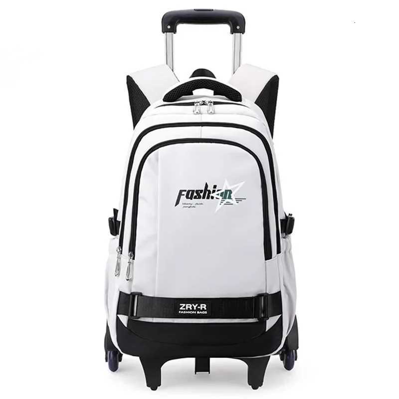 New Trolley Backpack Schoolbag for Middle School Students Elementary Rolling Bag Daypack for Teen Boys Mochilas Escolares Plecak X250815