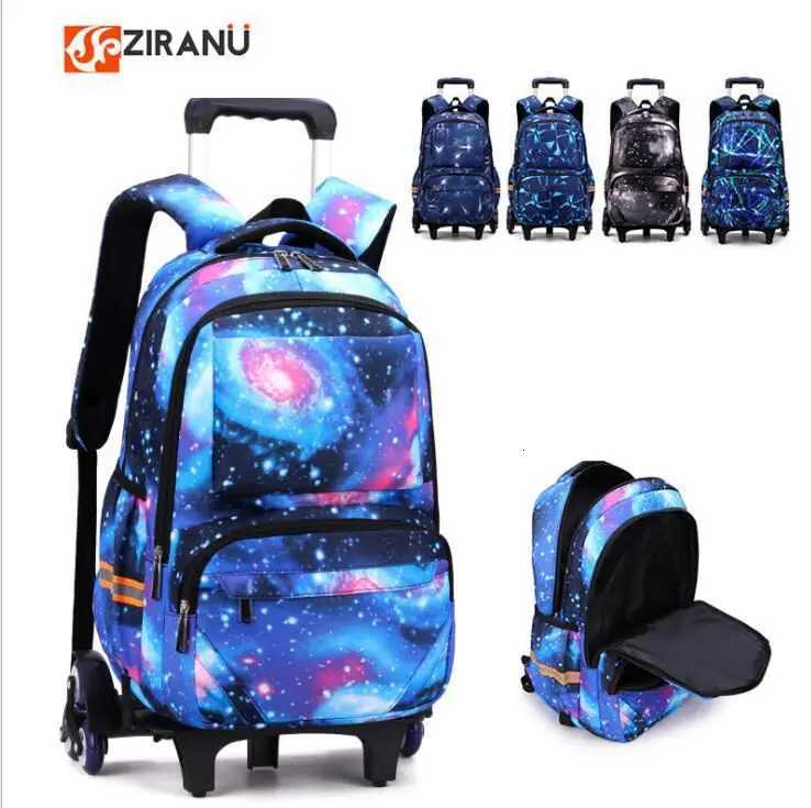 ZIRANYU Middle School Rolling Backpack School Trolley Bag For Teenagers Wheeled Bag For Boys Children Trolley Backpack Wheels X250815