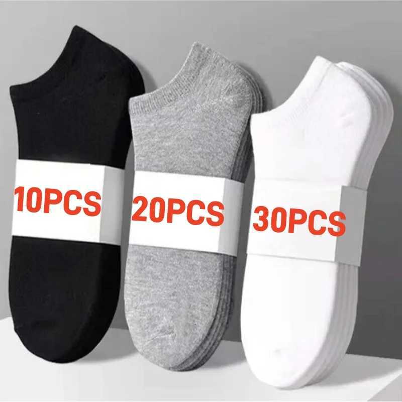 10/30 Pairs Mens Socks Spring Summer Thin Breathable Soft Polyester Cotton Casual Business Ankle Boat SIZE EU 36-45 W250815