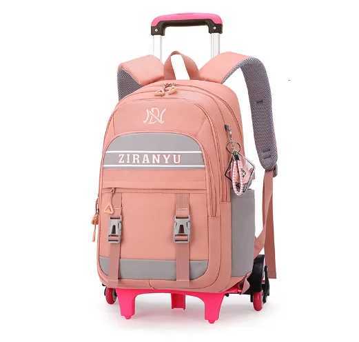 Children School Rolling Backpack for Girls 6 Wheels School Trolley Bags for Girls School Wheeled Backpack for Girls 2 Wheels X250815
