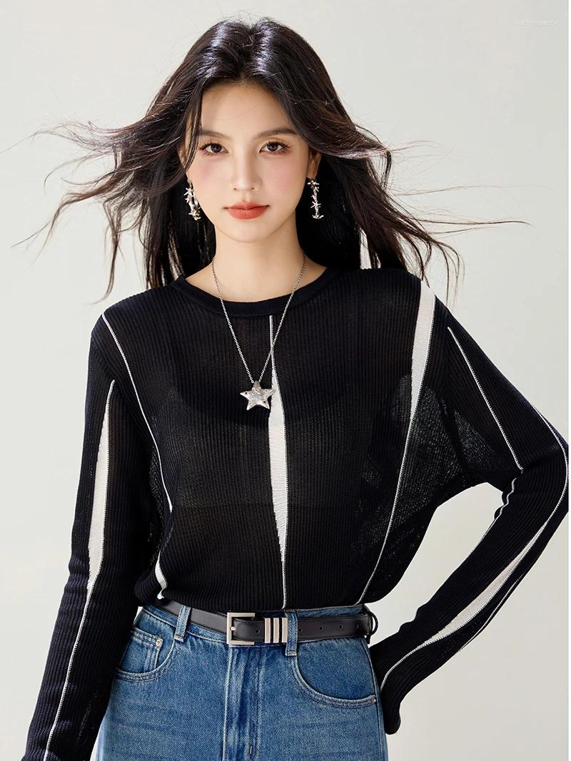 Pulls de chariots pour femmes pour femmes Pillumage Couleur Couleur tricts Tops japonais style coréen automne Chic d'hiver
