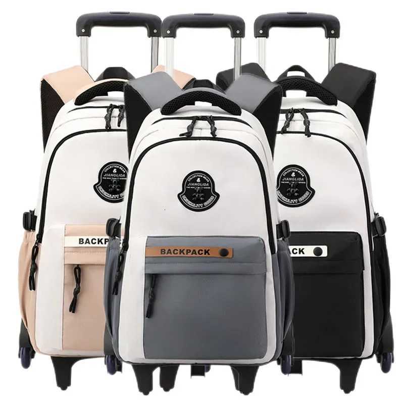 Rolling Backpack for Boys Daypack with Wheels Mochilas De Hombre Roller Bagpack Trolley Bookbag Kids Wheeled School Back Pack X250815