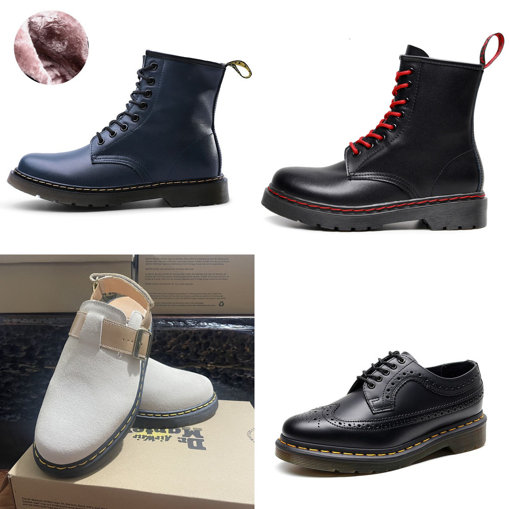 50 Off Designer Martines Autumn And Winter Marteen Boot Men's Top Leather Short Outdoor Handmade 1460 College Style Lace Up Round Head Coupl