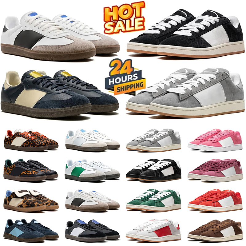 Designer Casual shoes men women flat sneakers Black White mens trainers 00s Blue Red Pink Green Navy Brown Beige gazells Grey suede leather free shi