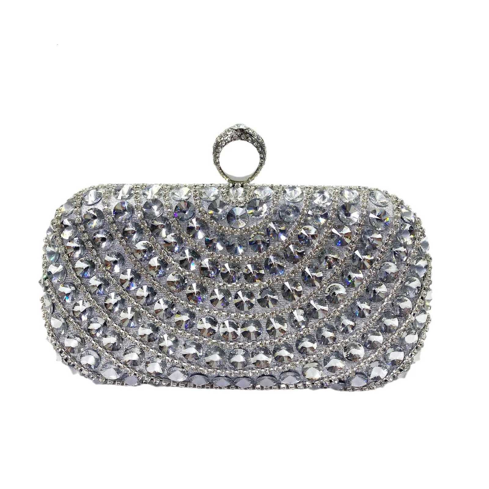 Embrayage en diamant ultra scintillaire - Sac de dîner de banquet de mariage de demoiselle d'honneur sac en ramine super flash sac à main robe de